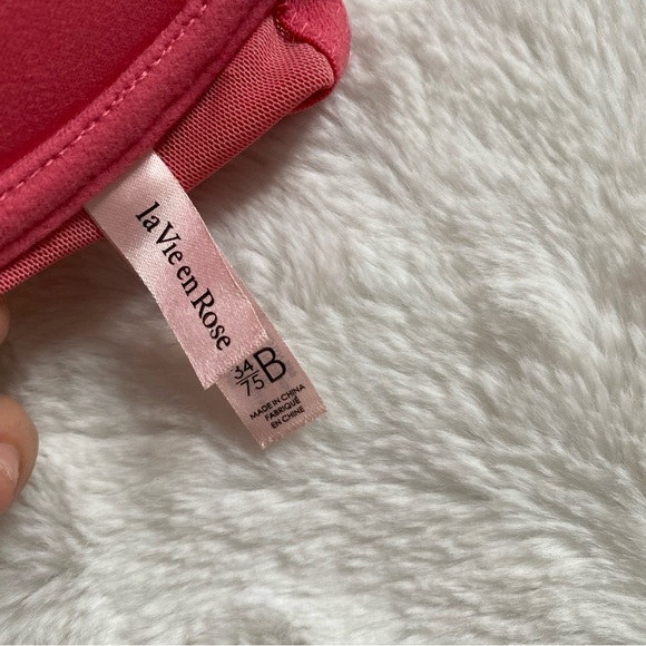 3/30$🤍 LA VIE EN ROSE | Pink Polka dot magnetic clasp bra - Picture 4 of 4